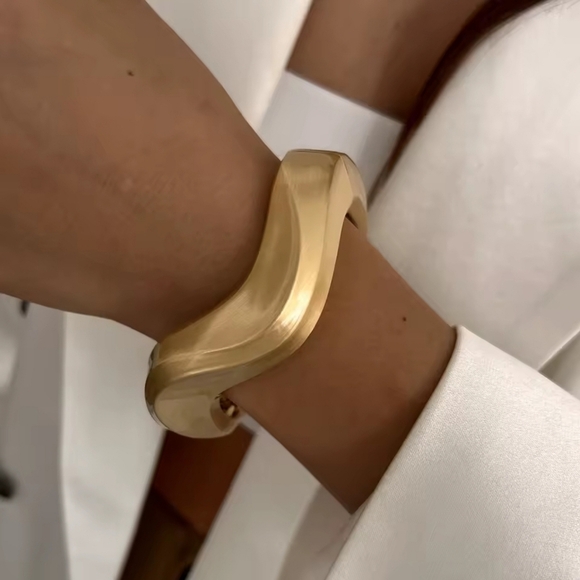Anthropologie Jewelry - Gold-Tone Wave Bracelet